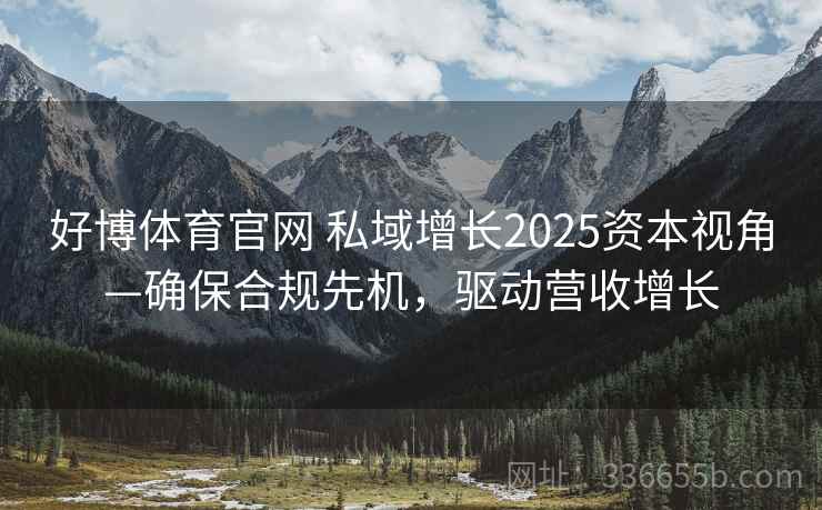 好博体育官网 私域增长2025资本视角—确保合规先机，驱动营收增长