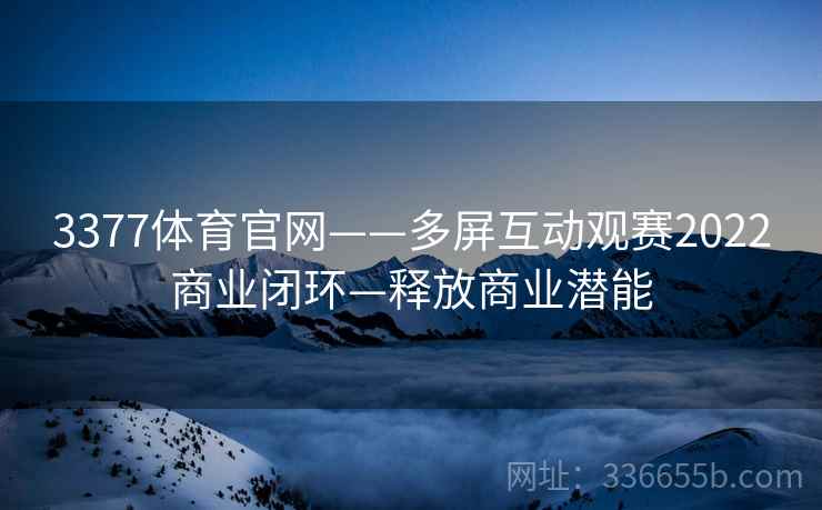 3377体育官网——多屏互动观赛2022商业闭环—释放商业潜能