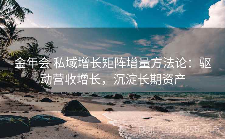 金年会 私域增长矩阵增量方法论：驱动营收增长，沉淀长期资产