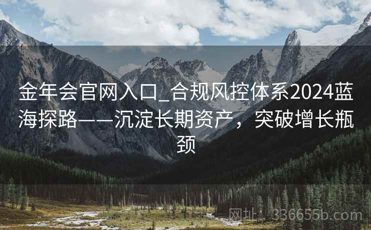 金年会官网入口_合规风控体系2024蓝海探路——沉淀长期资产，突破增长瓶颈