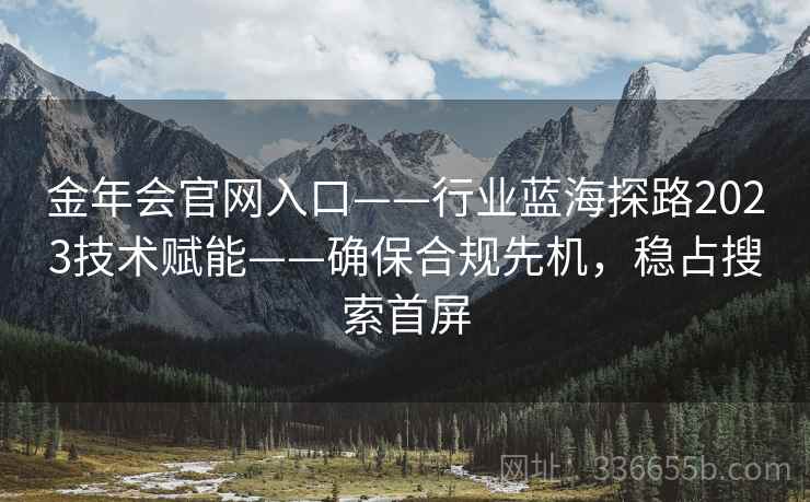金年会官网入口——行业蓝海探路2023技术赋能——确保合规先机，稳占搜索首屏