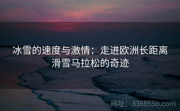 冰雪的速度与激情：走进欧洲长距离滑雪马拉松的奇迹